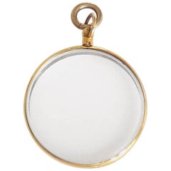 Edwardian Gold Glass Photo Locket