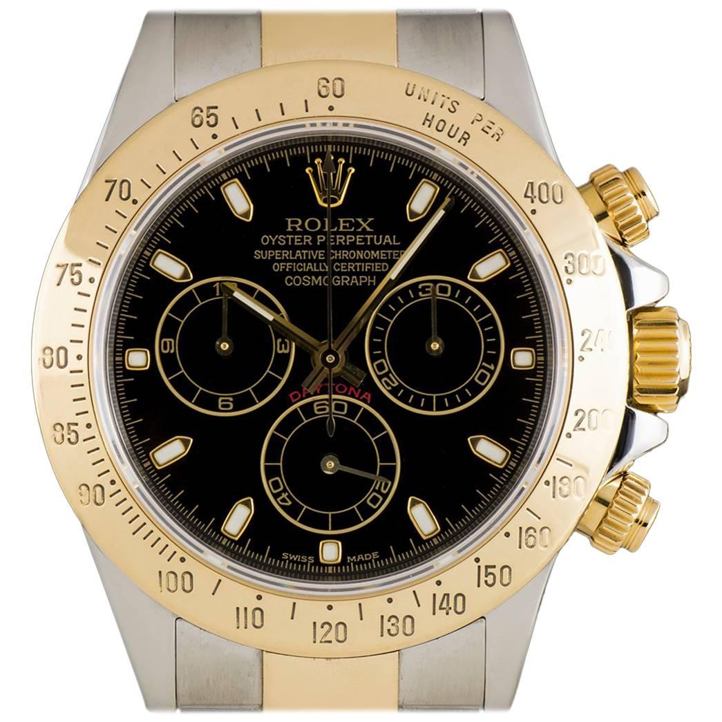 Rolex Cosmograph Daytona Gents Steel and Gold Black Dial 116523 Automatic Watch