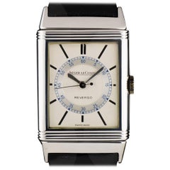 Jaeger LeCoultre Reverso Retro Gents Steel Silver Dial Manual Wind Wristwatch