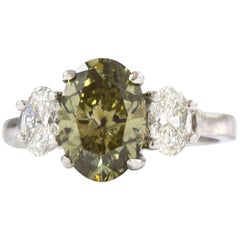 2.60 Carat GIA Fancy Colored Chameleon Diamond Ring