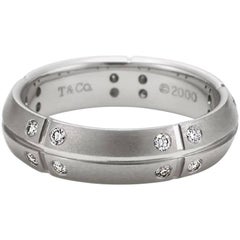 Streamerica 18 Karat White Gold and Diamond Wedding Band by Tiffany & Co.