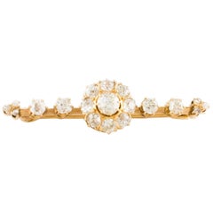 Old Diamonds Rose Gold Antique Brooch Old Diamonds Rose Gold Antique Brooch
