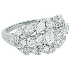 Antique Art Deco .45 Carat Diamond Engagement Wedding Band Platinum