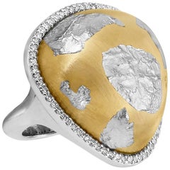 Soho, Designed Sterling Silver Ring with Gold Overlay