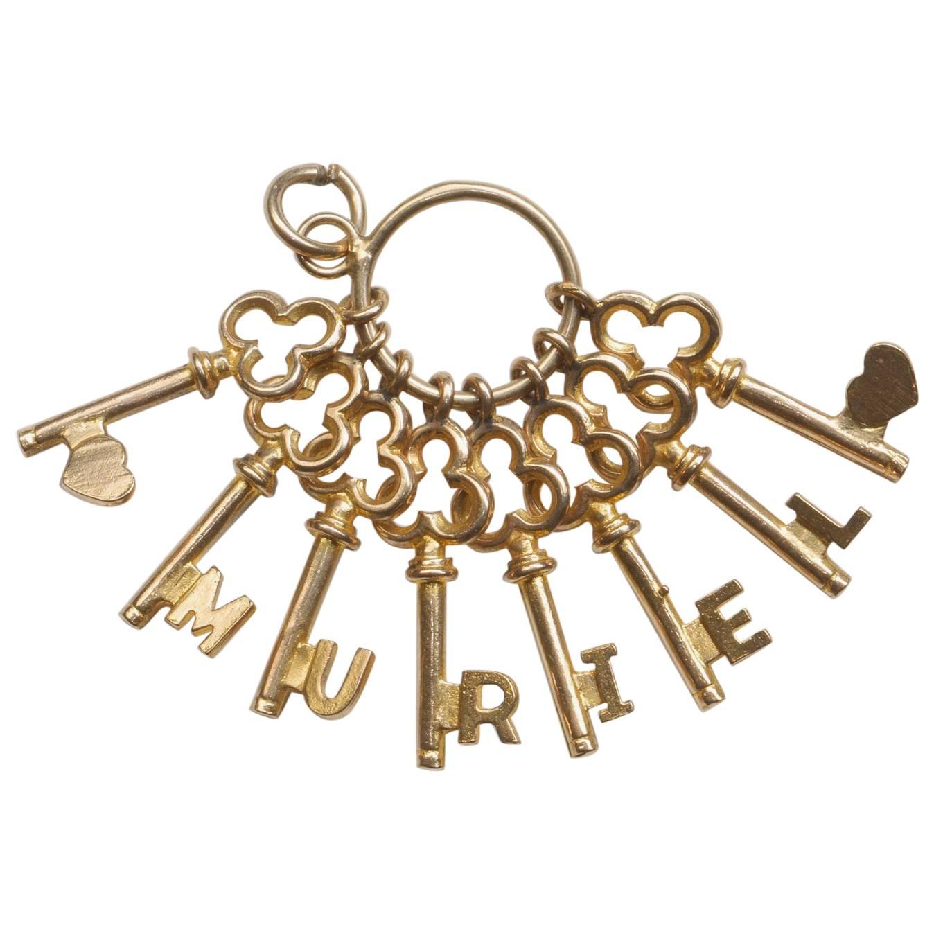 Muriel Name Gold Charm