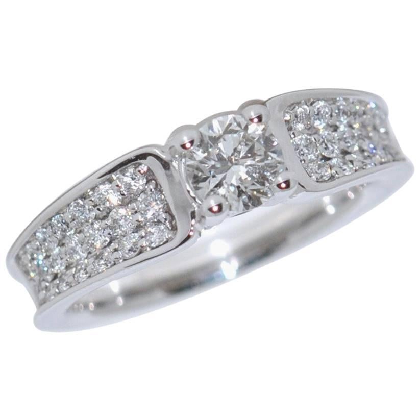 White Diamonds and White Gold 18 Carat Engagement Ring
