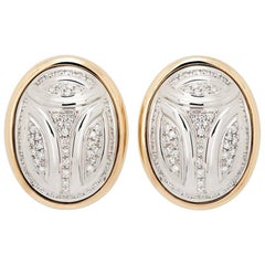 Colleen B. Rosenblat White and Rose Gold Scarab Studs