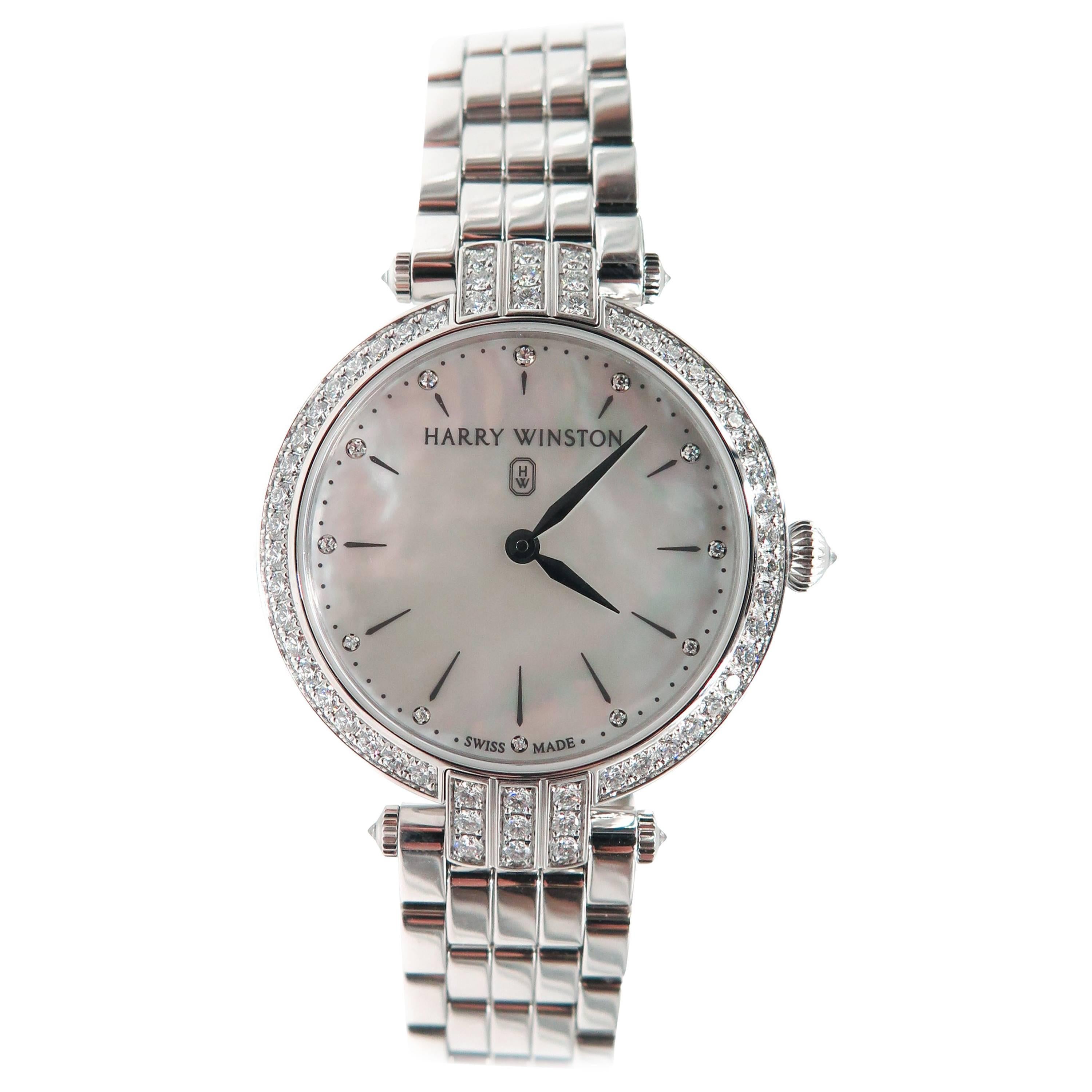 Harry Winston Ladies White Gold Diamond Premier quartz Wristwatch