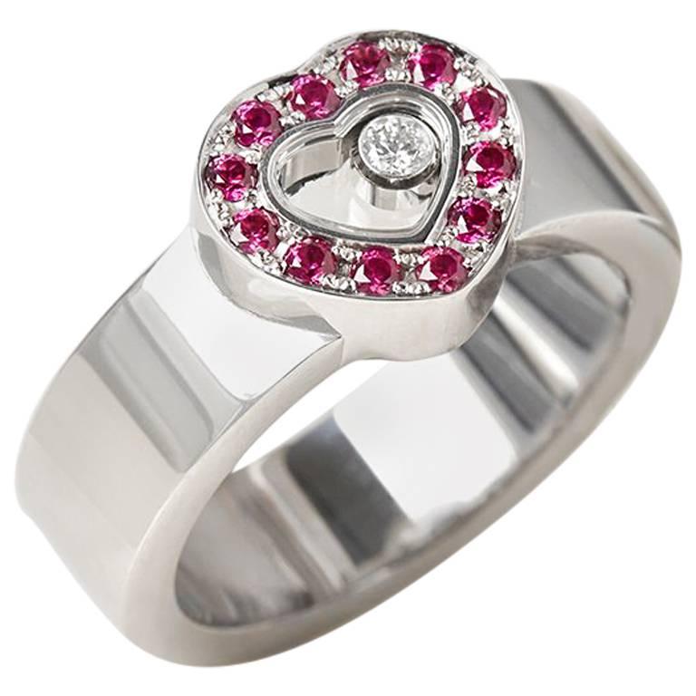 Chopard Happy Diamonds Ruby Ring
