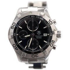 Tag Heuer Stainless Steel 2000 Aquaracer Chronograph Analog Wristwatch