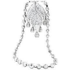 Van Cleef & Arpels Diamond Platinum Convertible Pendant Necklace