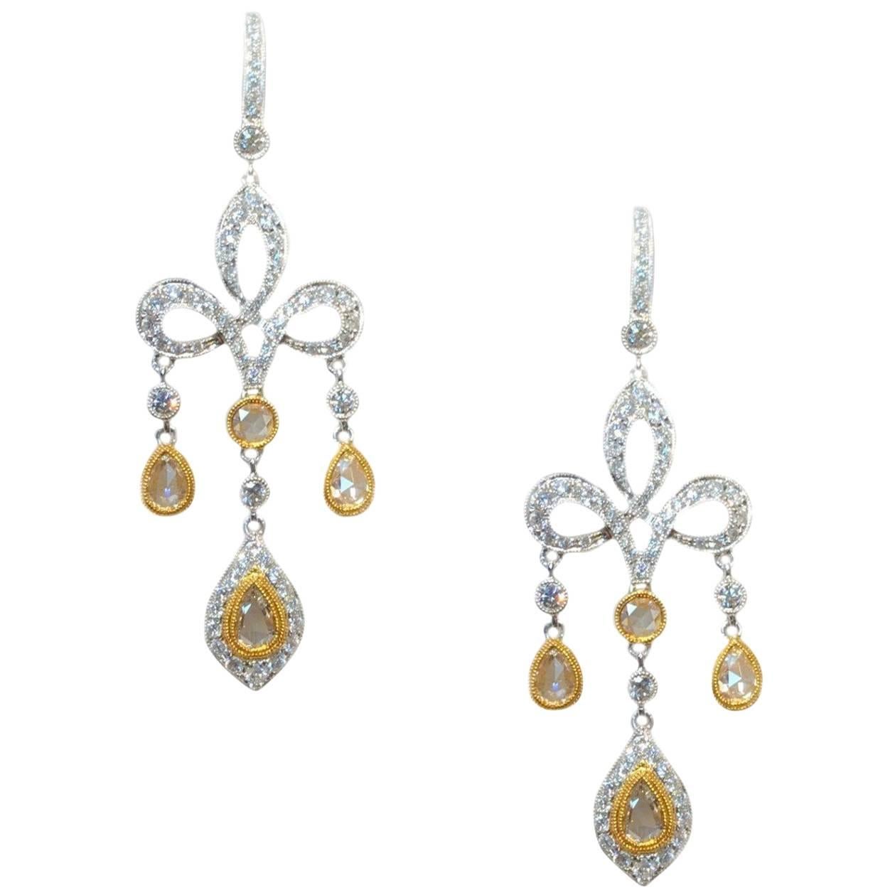 2.62 Carat Diamond Dangle Earrings