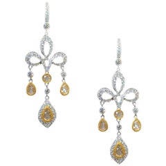 2.62 Carat Diamond Dangle Earrings