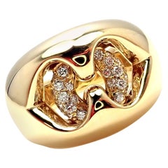 Bulgari Abbraccio Collection Diamond Yellow Gold Ring