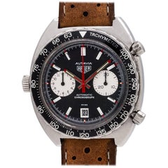 Retro Heuer Stainless Steel Autavia “Viceroy” automatic Wristwatch, circa 1970s