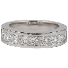 3.28 Carat Princess Diamond FG IF VVS Eternity Ring