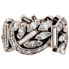 4 Carat Fancy Diamond Platinum Ring 5
