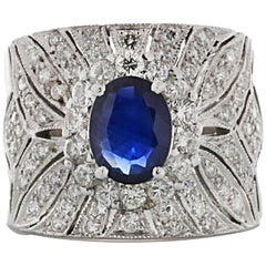 Sapphire and Diamond Ring