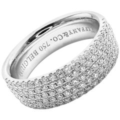 Bague à anneau en or blanc à cinq rangées de diamants Metro de Tiffany & Co