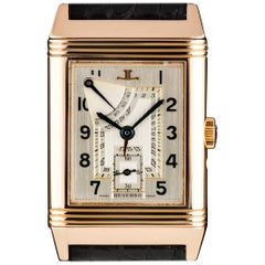 Jaeger-LeCoultre 60th Anniversary Reverso Oro Rosa Quadrante Argento Orologio a Carica Manuale