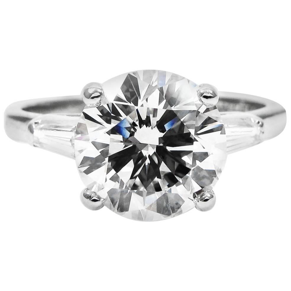 Vintage Tiffany & Co. Classic 2.50 Carat Round Brilliant Cut Diamond Ring GIA