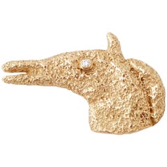1963 Georges Braque "Areion" Gold and Diamond Brooch