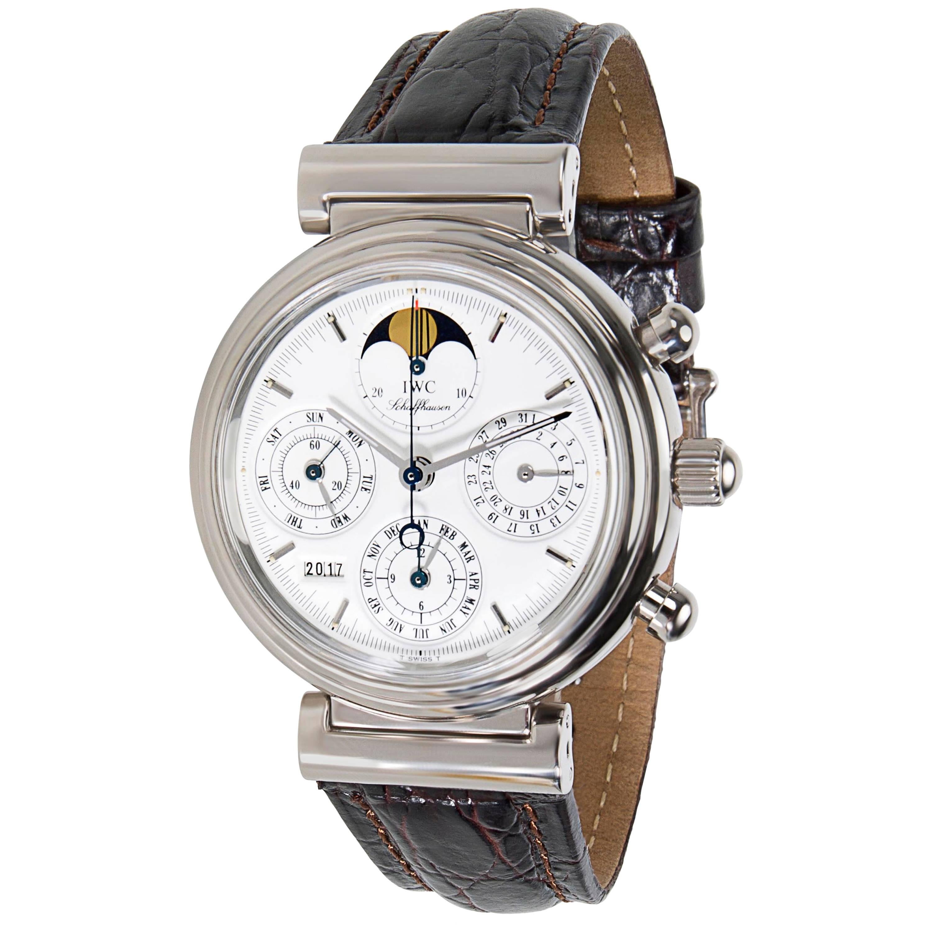 IWC Da Vinci 3750 Moon Phase Men's Chronograph Watch in Gold