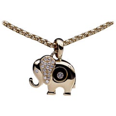 Chopard Happy Diamond Elephant Pendant Necklace