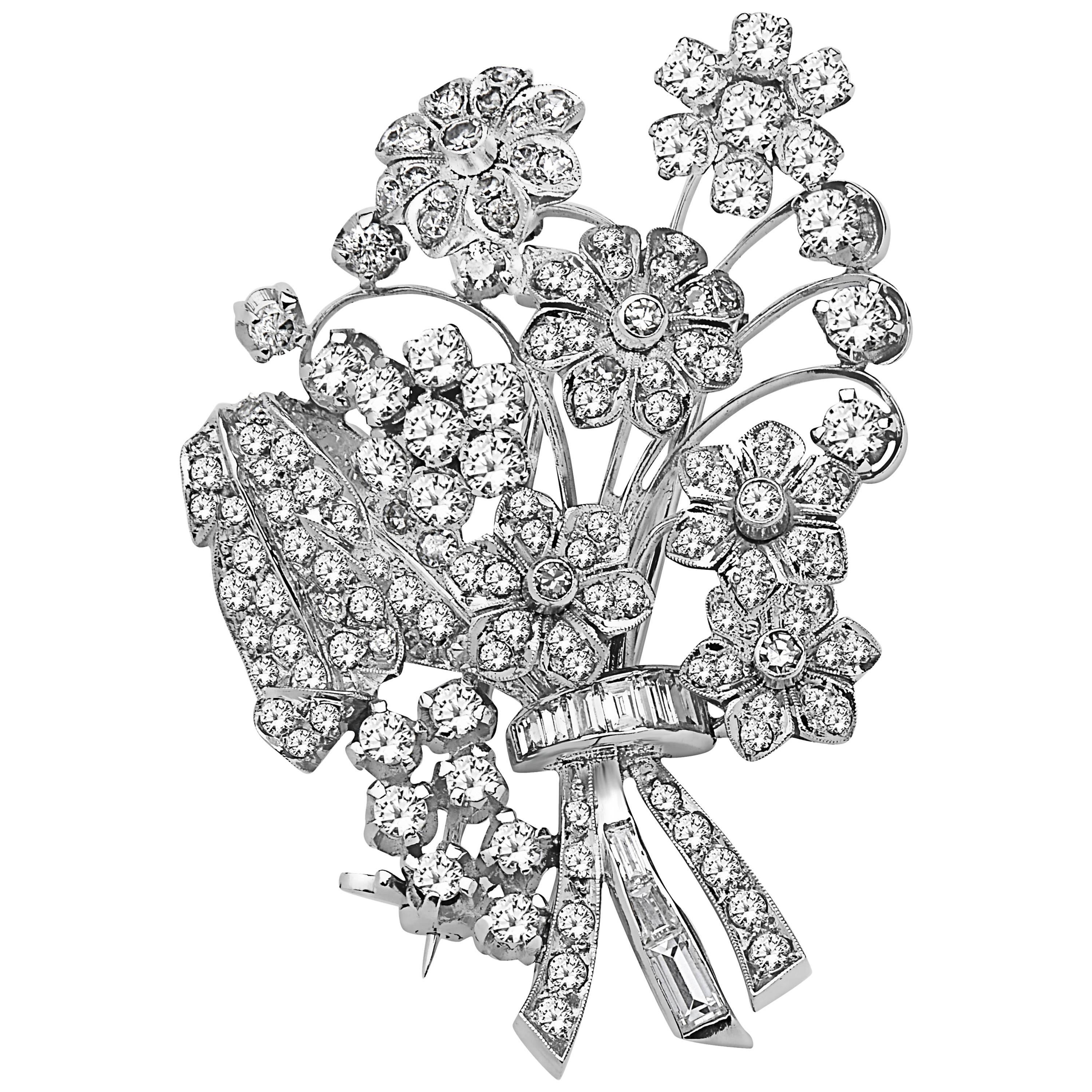 Emilio Jewelry Broche ou pendentif fait à la main de 4,70 carats