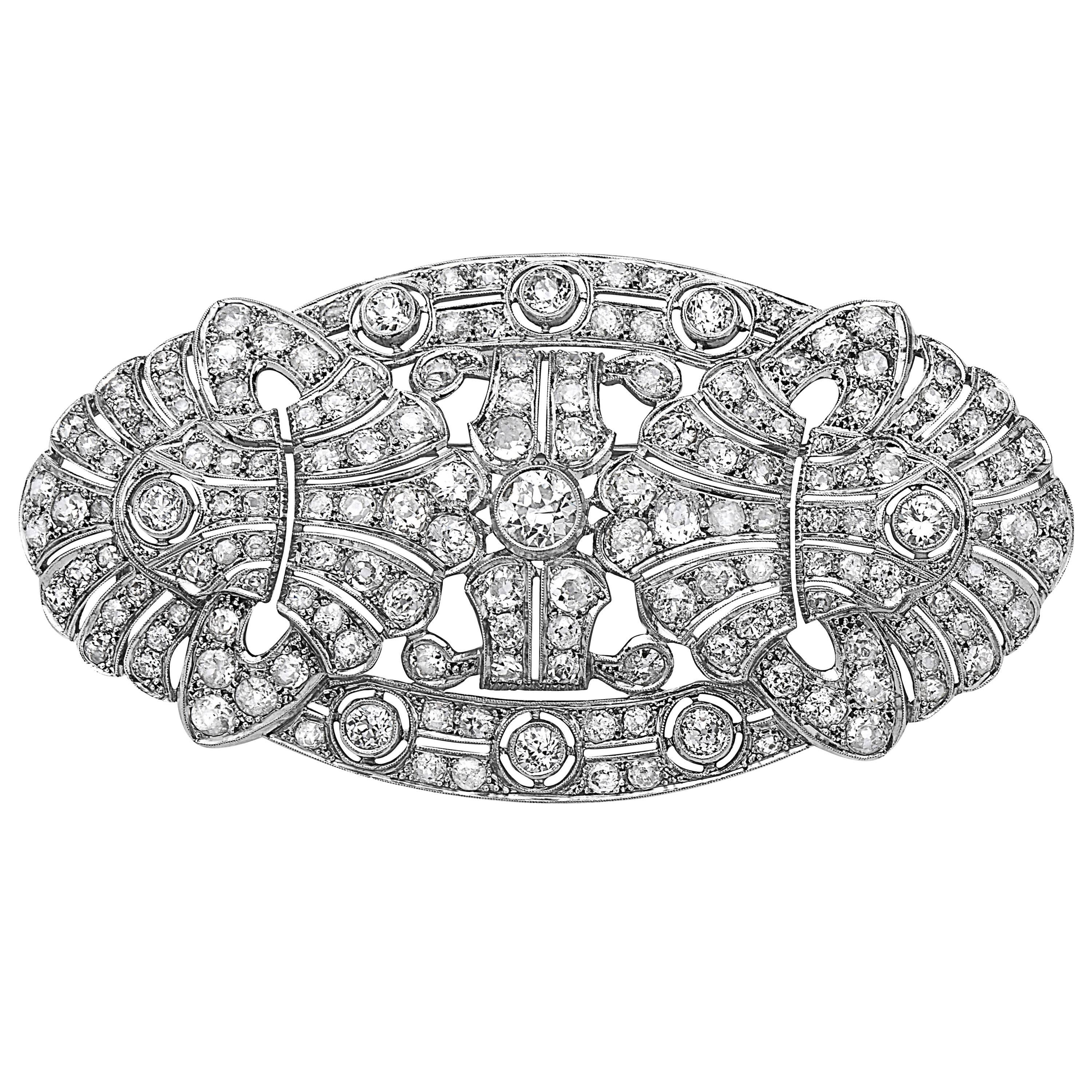 Emilio Jewelry 15.00 Carat Diamond Brooch or Pendant