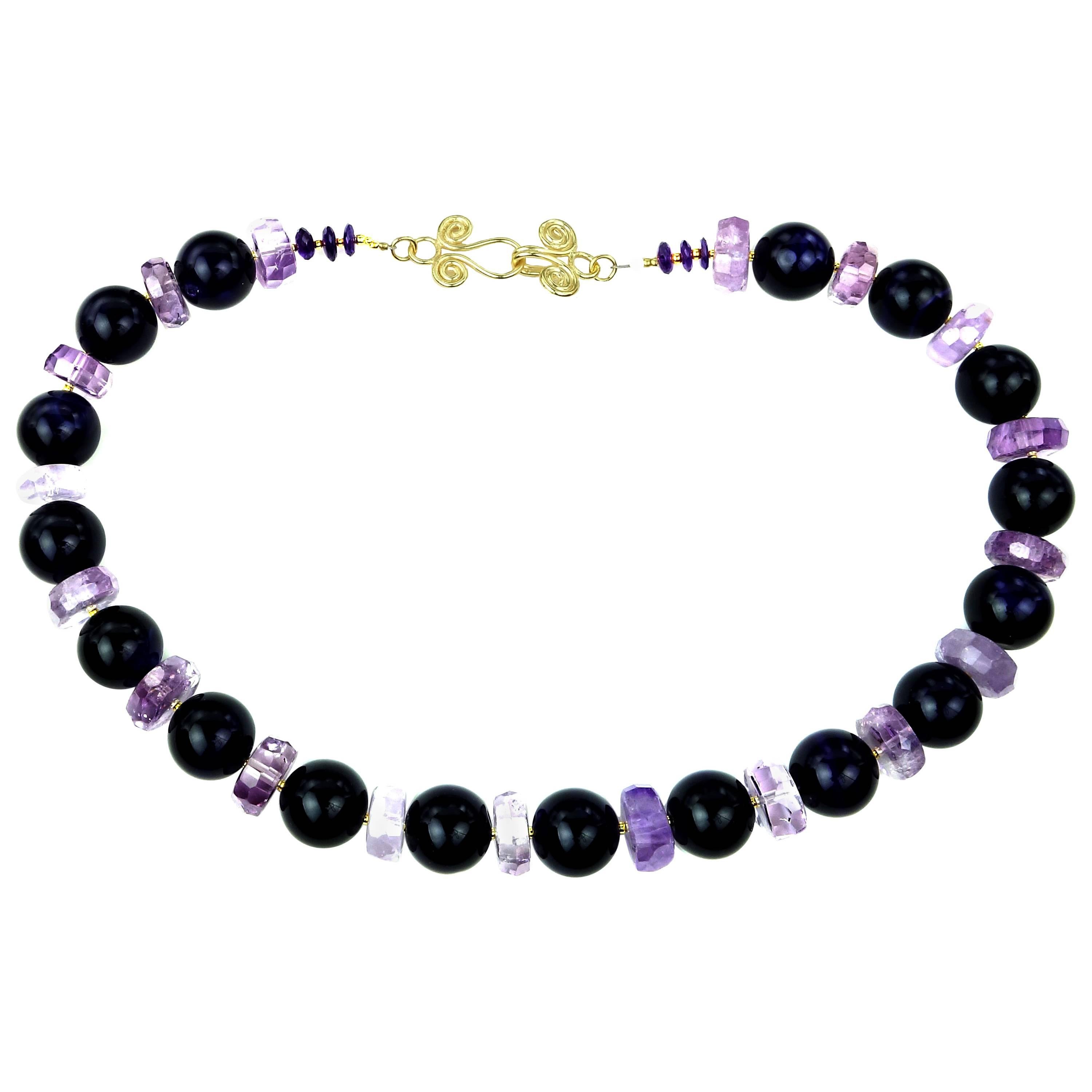 Gemjunky Amethyst and Amethyst Necklace   February Birthstone