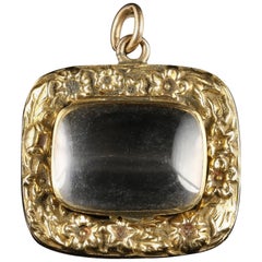 Antique Georgian Crystal Gold Locket 18 Carat, circa 1830
