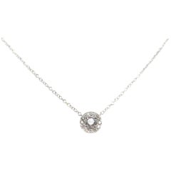 Diamond Halo White Gold Pendant