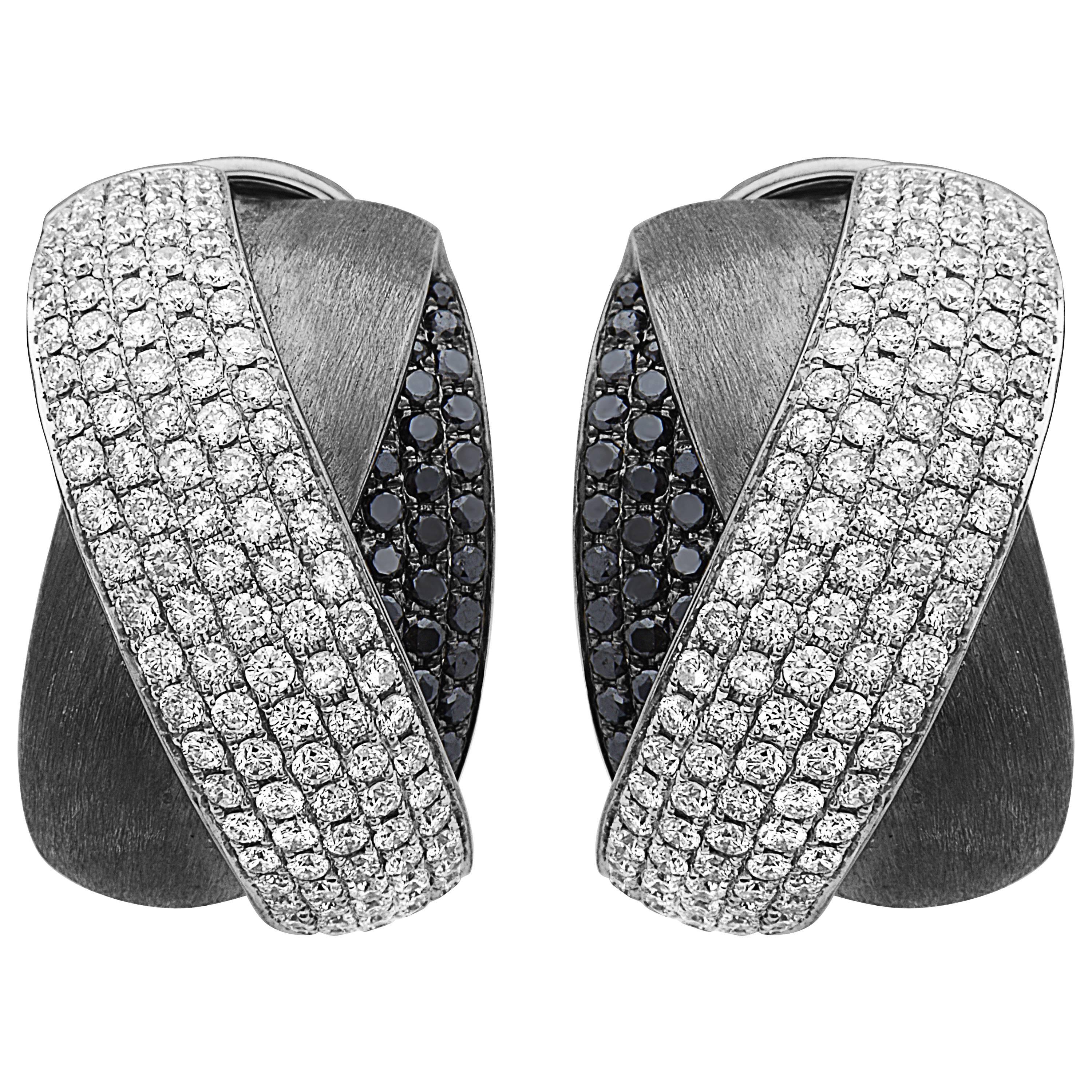 Emilio Jewelry Diamond Huggie Earrings