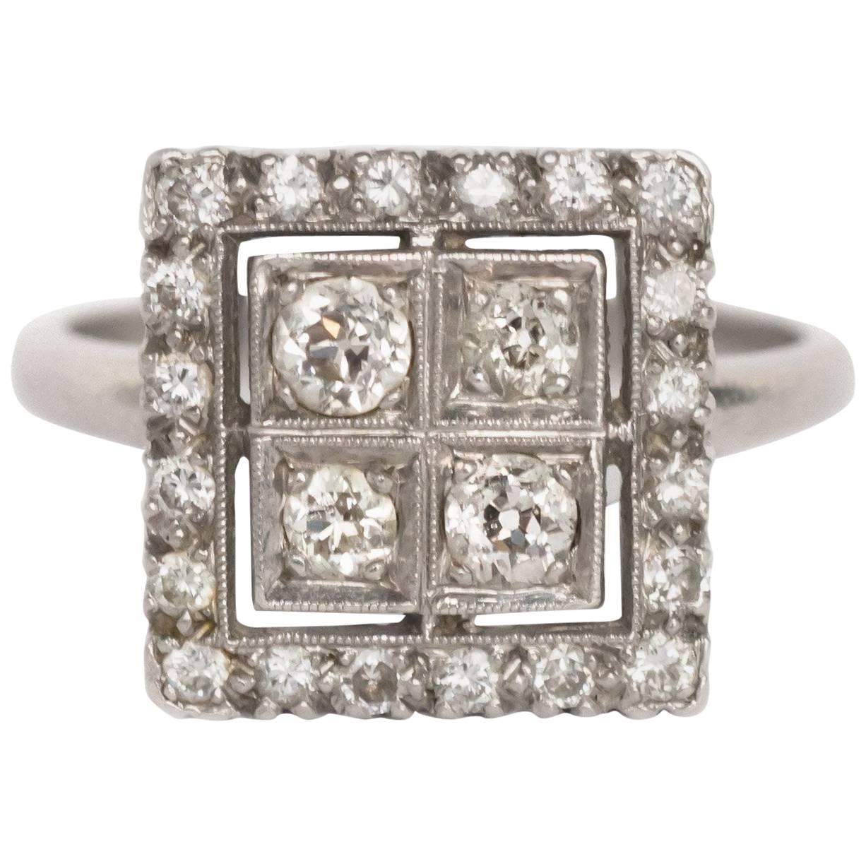 .50 Carat, Total Weight Diamond Platinum Engagement Ring