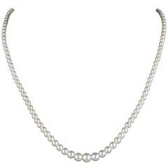 Antique Victorian Pearl Diamond Necklace, circa 1900