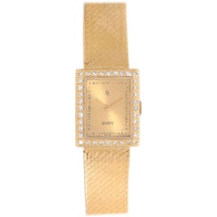 Concord Yellow Gold diamond bezel Classique Quartz Wristwatch