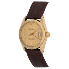 Rolex Yellow Gold Datejust Midsize Automatic Wristwatch Ref 6827