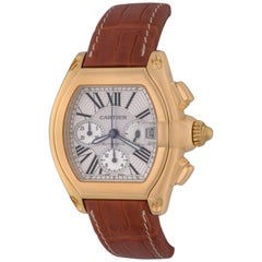 Cartier yellow Gold Roadster Chronograph Automatic Wristwatch Ref W62021Y3