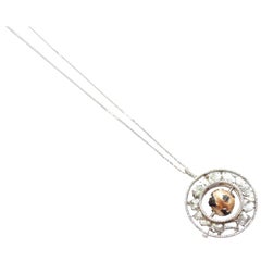 Sharon Khazzam Spinning World, Diamond and 18K Gold Charley Pendant Necklace