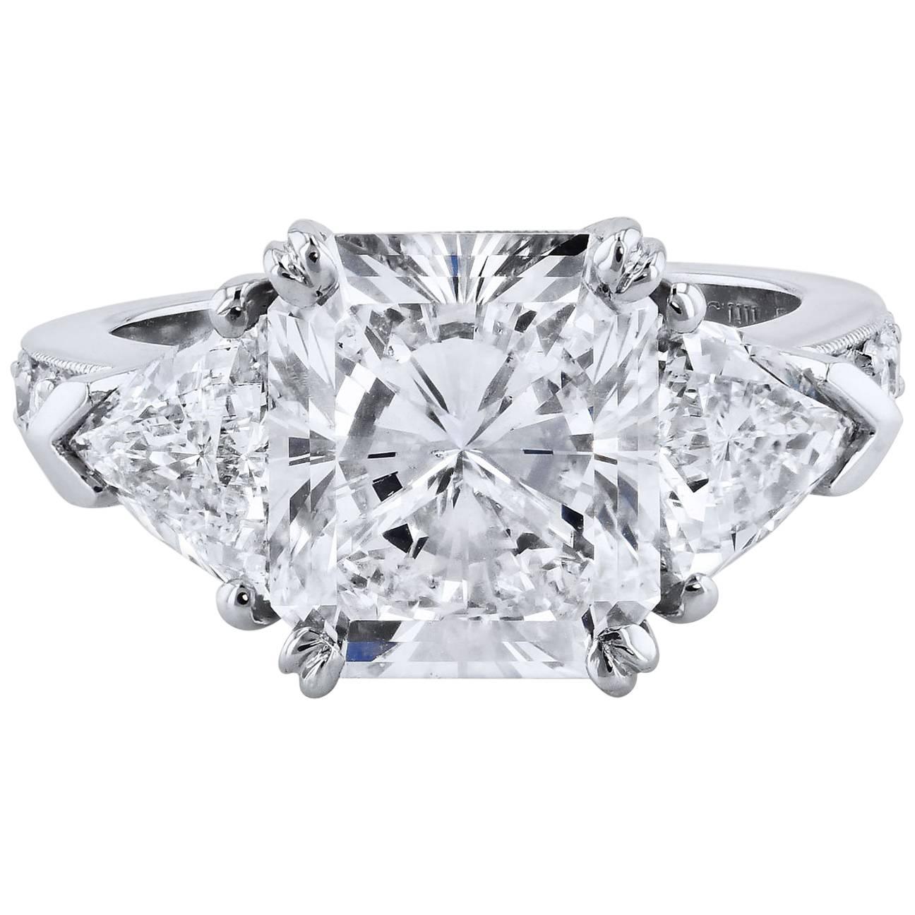 H & H 4.33 Carat Diamond Engagement Ring