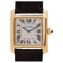 Cartier Yellow Gold Tank Francaise Midsize Quartz Wristwatch, circa 2010 