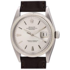 Rolex white gold early Datejust self winding wristwatch Ref 6605, circa 1958