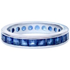 Sapphire Gold Eternity Band
