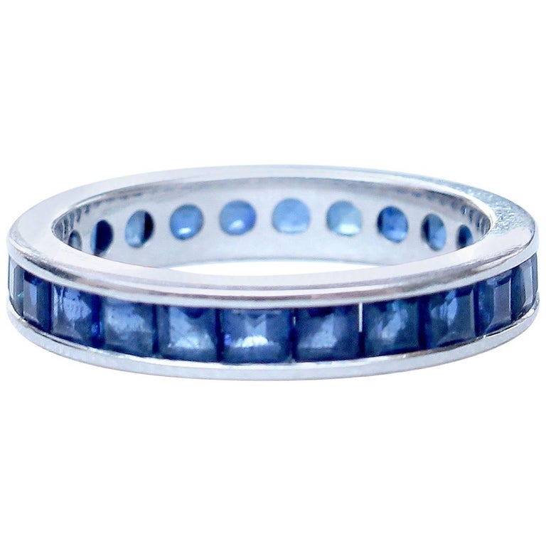 Sapphire Gold Eternity Band at 1stDibs