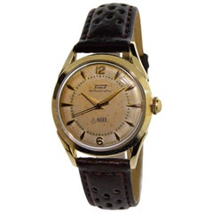 Retro Tissot Yellow Gold Filled Art Deco Style Bumper Automatic Wristwatch, c1945 