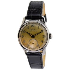 Vintage Tissot Stainless Steel Bumper Original Dial Automatic Watch, circa 1940s