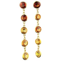 AJD Delicate Glittering Rare 16 Cts Songea Sapphires 18Kt Gold Stud Earrings