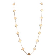 Van Cleef
Arpels Vintage Alhambra Yellow Gold Necklace 20 Motif Van Cleef
Arpels Vintage Alhambra Yellow Gold Necklace 20 Motif