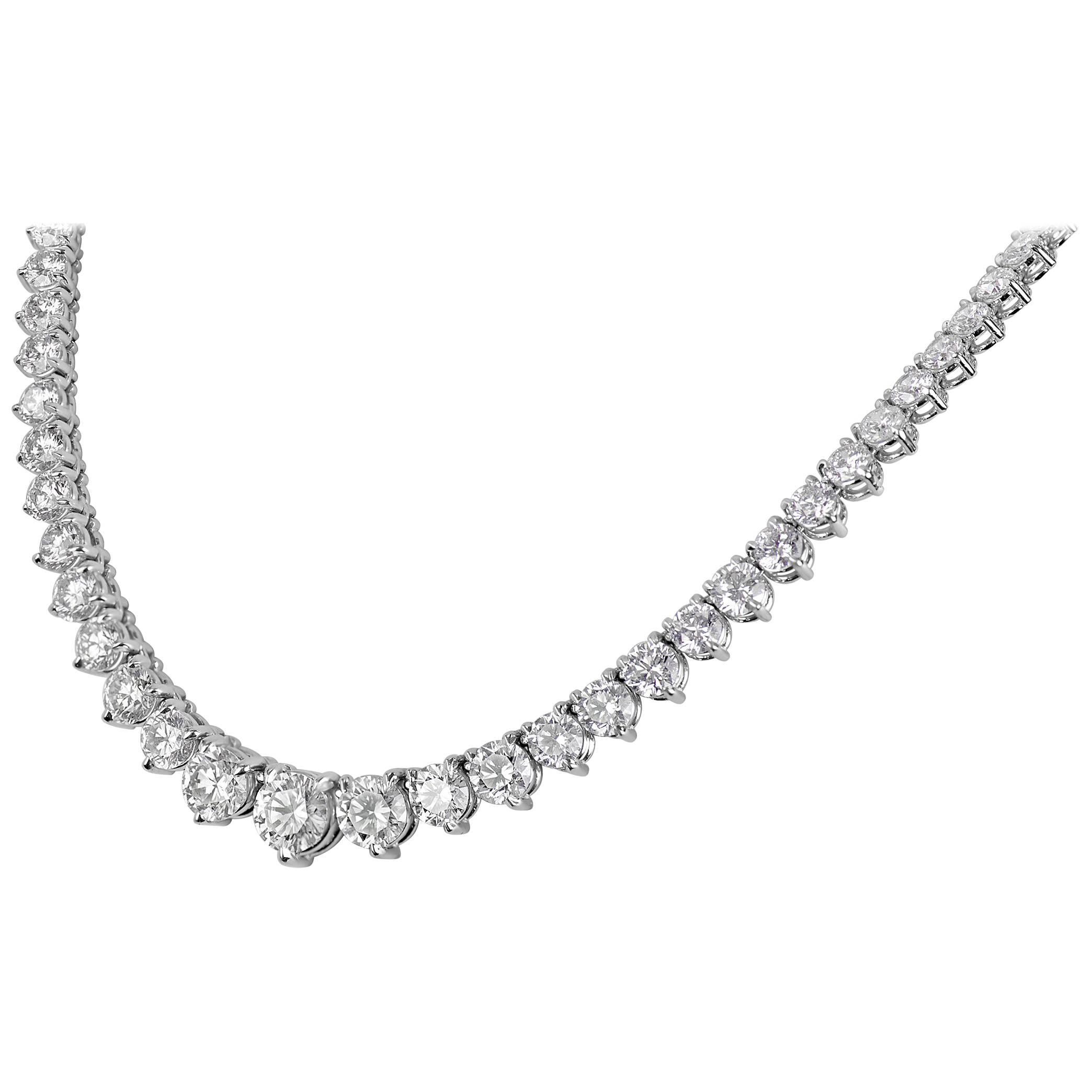 13 Carat Graduated Diamond Necklace For Sale at 1stDibs 13 carat diamond necklace, diamond 13